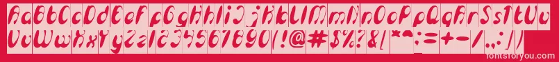 EnjoyTheTimeInverse Font – Pink Fonts on Red Background