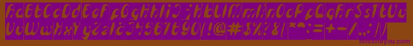 EnjoyTheTimeInverse-fontti – violetit fontit ruskealla taustalla