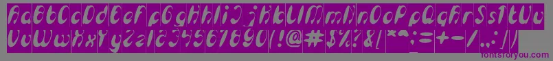 EnjoyTheTimeInverse-fontti – violetit fontit harmaalla taustalla