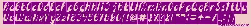 EnjoyTheTimeInverse Font – Purple Fonts on Pink Background