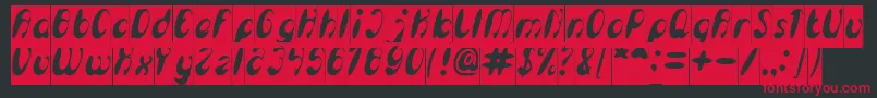 EnjoyTheTimeInverse Font – Red Fonts on Black Background