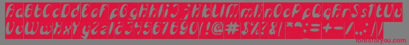 EnjoyTheTimeInverse Font – Red Fonts on Gray Background
