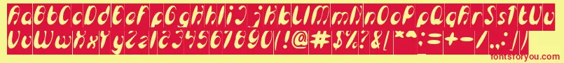 EnjoyTheTimeInverse Font – Red Fonts on Yellow Background