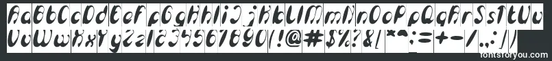 Шрифт EnjoyTheTimeInverse – белые шрифты на чёрном фоне
