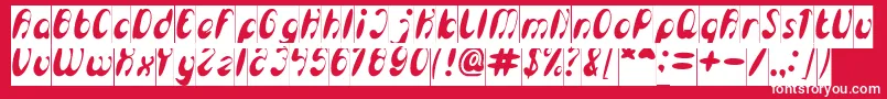 EnjoyTheTimeInverse Font – White Fonts on Red Background