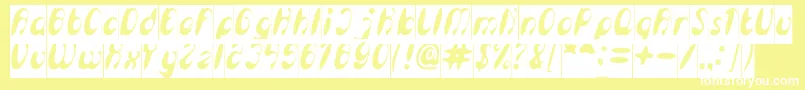 EnjoyTheTimeInverse Font – White Fonts on Yellow Background