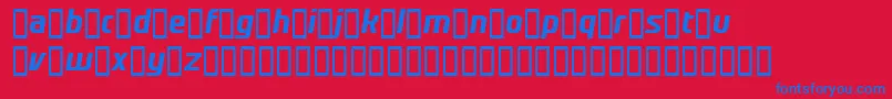 RedShirt Font – Blue Fonts on Red Background