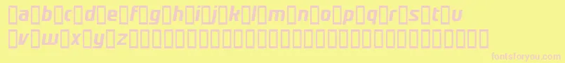 RedShirt Font – Pink Fonts on Yellow Background