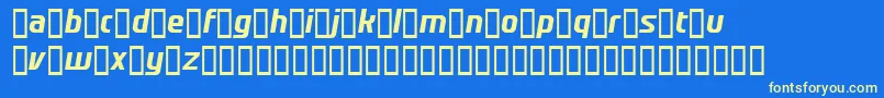 RedShirt Font – Yellow Fonts on Blue Background