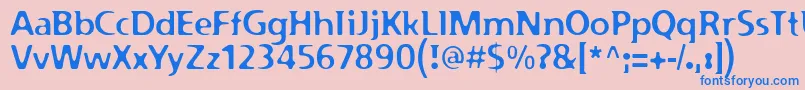 PfplazmRegular Font – Blue Fonts on Pink Background