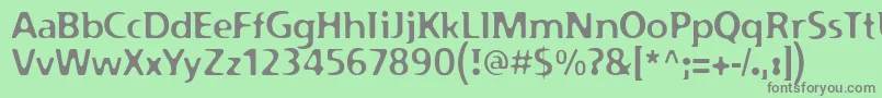 フォントPfplazmRegular – 緑の背景に灰色の文字