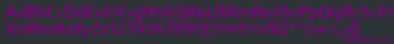 Шрифт PfplazmRegular – фиолетовые шрифты на чёрном фоне