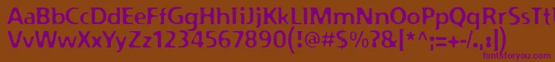 PfplazmRegular Font – Purple Fonts on Brown Background