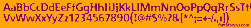 PfplazmRegular Font – Purple Fonts on Orange Background