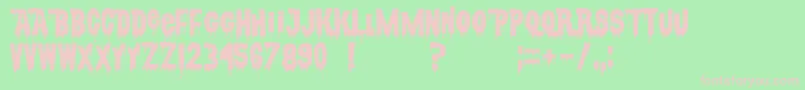 Csnpwdt Font – Pink Fonts on Green Background