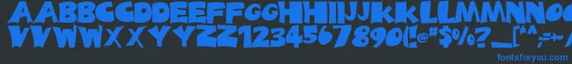 BladesRegular Font – Blue Fonts on Black Background