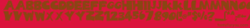 BladesRegular Font – Brown Fonts on Red Background