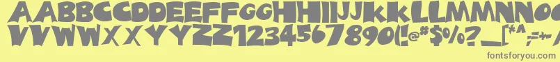 BladesRegular Font – Gray Fonts on Yellow Background