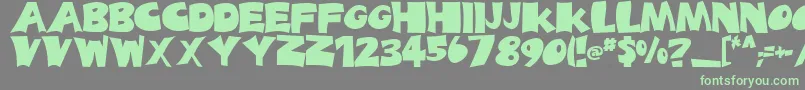 BladesRegular Font – Green Fonts on Gray Background