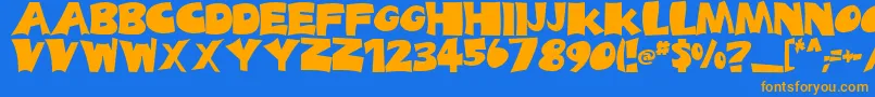 BladesRegular Font – Orange Fonts on Blue Background