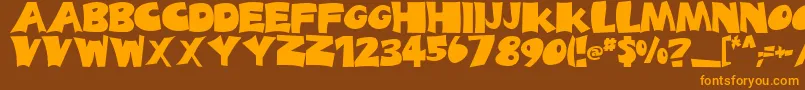 BladesRegular Font – Orange Fonts on Brown Background