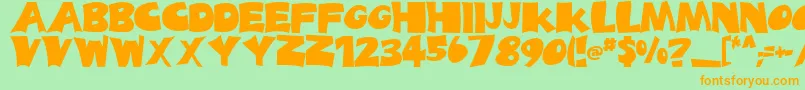 BladesRegular Font – Orange Fonts on Green Background