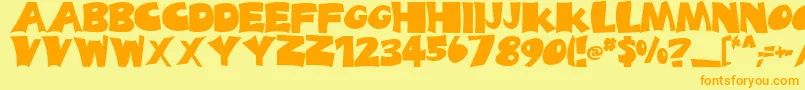 BladesRegular Font – Orange Fonts on Yellow Background