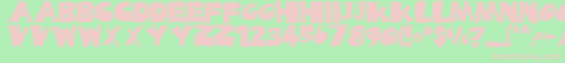 BladesRegular Font – Pink Fonts on Green Background