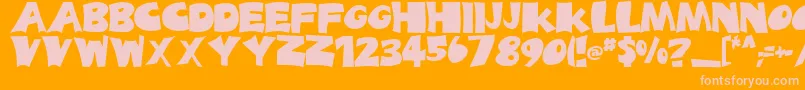 BladesRegular Font – Pink Fonts on Orange Background