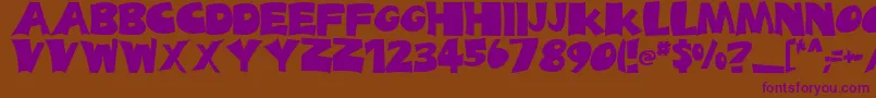 BladesRegular Font – Purple Fonts on Brown Background
