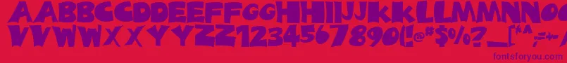 BladesRegular Font – Purple Fonts on Red Background