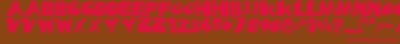 BladesRegular Font – Red Fonts on Brown Background