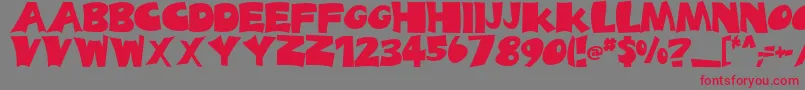 BladesRegular Font – Red Fonts on Gray Background