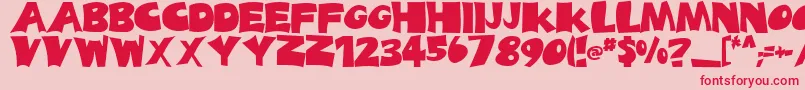 BladesRegular Font – Red Fonts on Pink Background