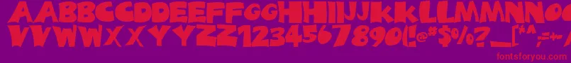BladesRegular Font – Red Fonts on Purple Background