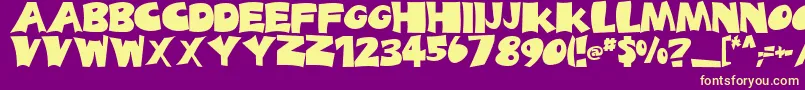 BladesRegular Font – Yellow Fonts on Purple Background