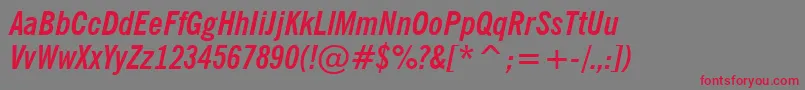 fuente NewsGothicBoldCondensedItalicBt – Fuentes Rojas Sobre Fondo Gris