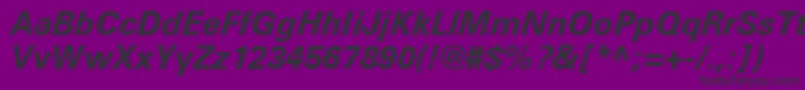 Шрифт UniversLt66BoldItalic – чёрные шрифты на фиолетовом фоне