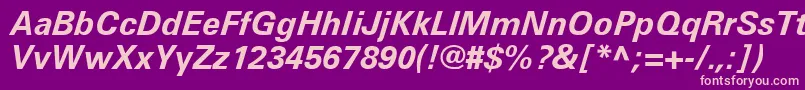 Шрифт UniversLt66BoldItalic – розовые шрифты на фиолетовом фоне