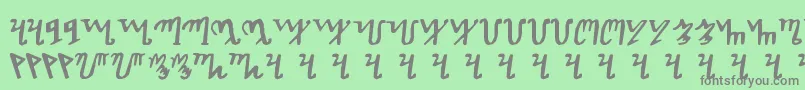 Theban Font – Gray Fonts on Green Background