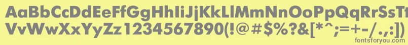 Futuris0 Font – Gray Fonts on Yellow Background