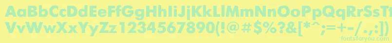 En savoir plus sur la police Futuris0 Police Futuris0 – polices vertes sur fond jaune