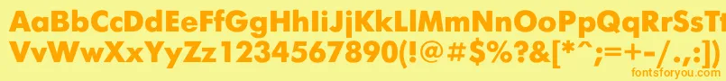 Futuris0 Font – Orange Fonts on Yellow Background