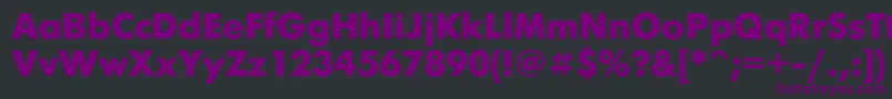 Police Futuris0 – polices violettes sur fond noir