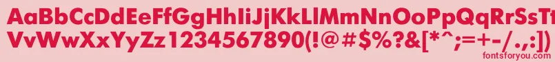 Futuris0 Font – Red Fonts on Pink Background