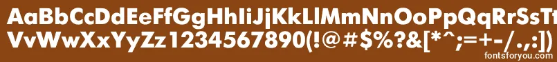 Шрифт Futuris0 – белые шрифты на коричневом фоне