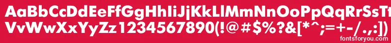 Шрифт Futuris0 – белые шрифты на красном фоне