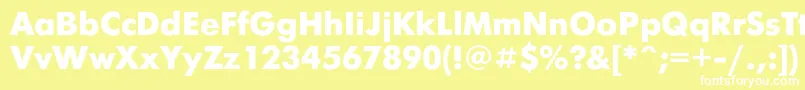 Futuris0 Font – White Fonts on Yellow Background