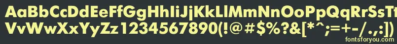 Futuris0 Font – Yellow Fonts on Black Background
