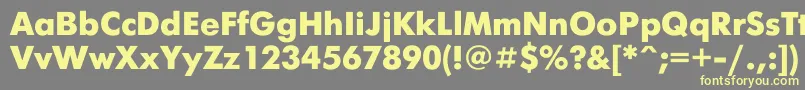 Futuris0 Font – Yellow Fonts on Gray Background